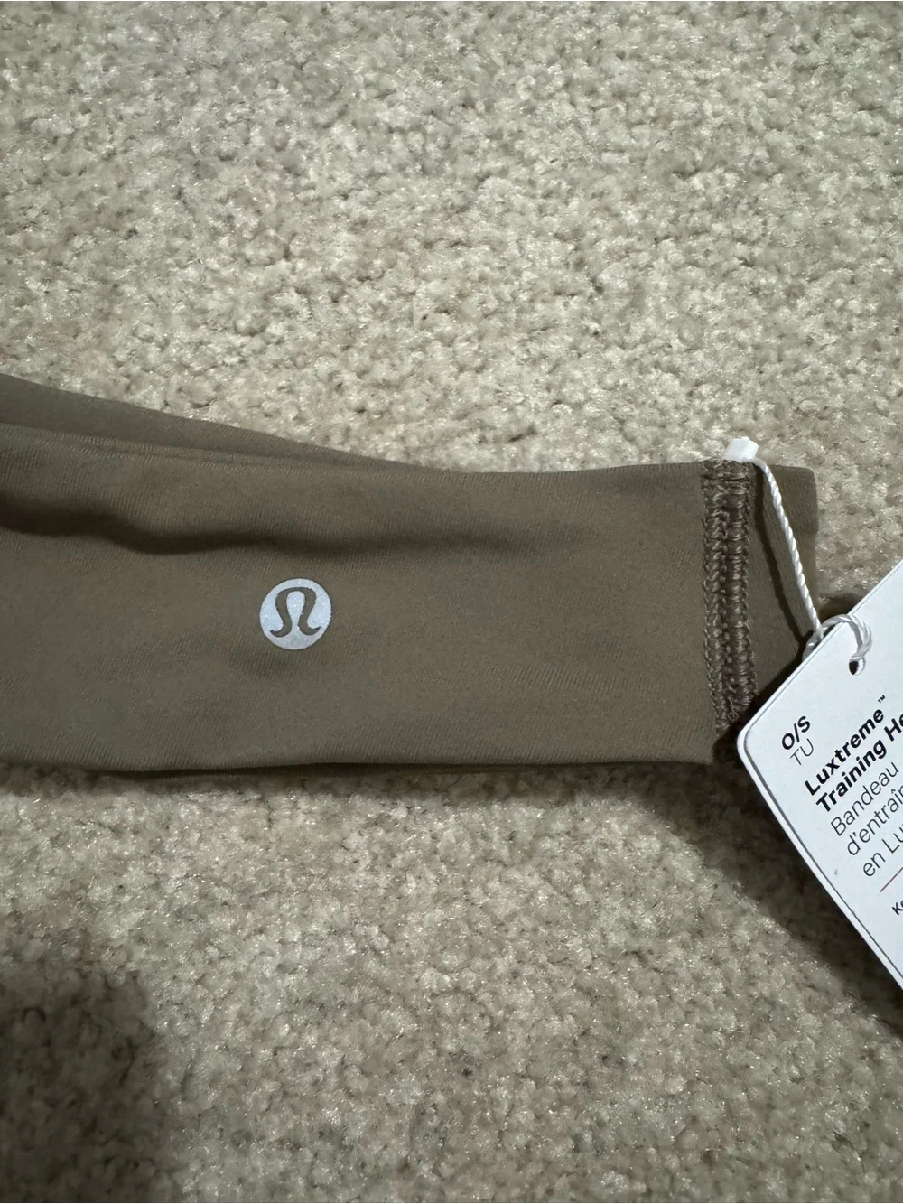 Lululemon Womens Luxtreme Training Headband Fawn Brown Workout Gym NWT